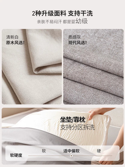 实木沙发床现代简约可折叠床北欧小户型客厅两用双人沙发
