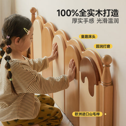 实木儿童床卧室男孩女孩蒙氏地台床多功能小户型单人床