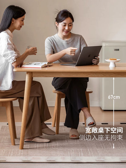 实木餐桌现代简约饭桌小户型橡木桌椅热销餐厅家具办公桌
