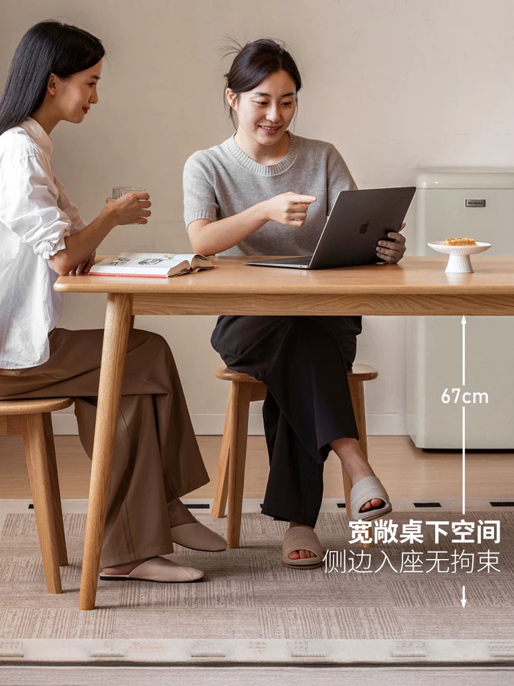 实木餐桌现代简约饭桌小户型橡木桌椅热销餐厅家具办公桌