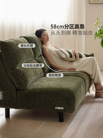 布艺沙发复古猫爪布直排客厅高靠背三人位沙发