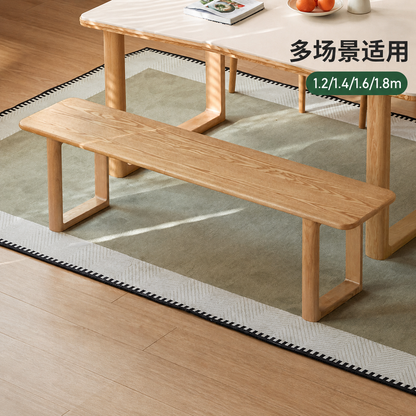 实木长条凳餐厅现代简约原木长凳橡木换鞋凳板凳凳子