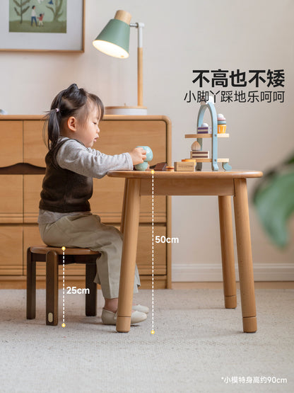 儿童实木堆叠凳男孩女孩小圆凳客厅矮凳可叠放小板凳