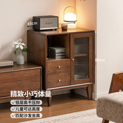 实木电视柜边柜北欧简约储物柜客厅茶水柜橡木餐边柜