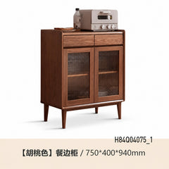 实木餐边柜简约现代橡木小户型茶水柜北欧餐厅原木储物柜