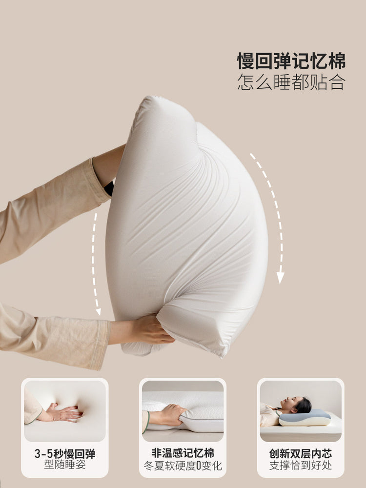 慢回弹记忆棉枕头护颈椎助睡眠专用酒店双面深睡枕