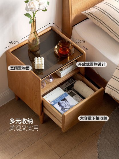 实木床头柜小户型樱桃木床边柜简约小柜子卧室储物柜