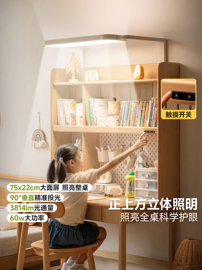 实木儿童学习桌护眼灯阳光桌小学生书桌升降写字桌