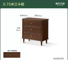 [20-Day Pre-order] Solid Wood Vanity and Chest of Drawers Combo, American Retro Dressing Table, Minimalist Retractable Bedroom Makeup Desk