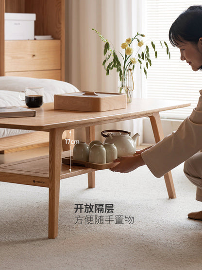 全实木茶几北欧纯橡木茶台现代简约咖啡桌小户型客厅茶桌
