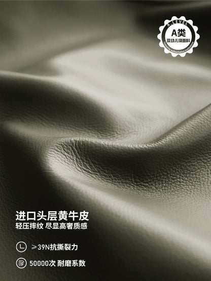 实木沙发客厅意式轻奢直排沙黑胡桃木高靠背真皮沙发