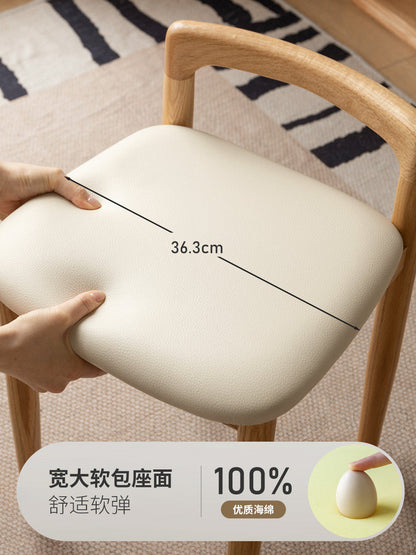 卧室梳妆凳实木椅子软座日式化妆凳子靠背简约小方凳