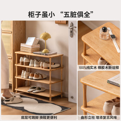 实木鞋架客厅现代简约收纳储物架小户型入户多层鞋柜