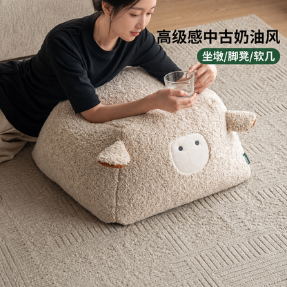 布艺坐墩懒人奶油风立体玩偶软凳可拆洗客厅沙发脚凳
