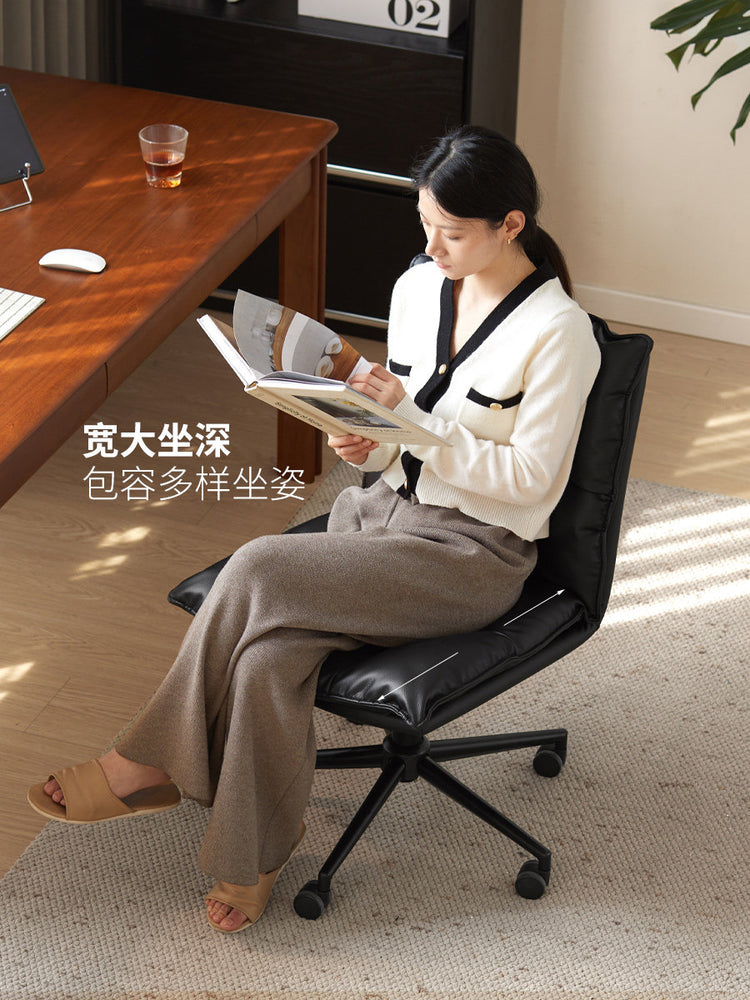 电脑椅书房现代简约靠背椅黑色办公椅旋转椅休闲椅子