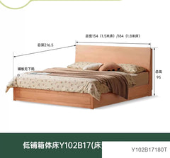 实木床樱桃木箱体床储物床气压高箱床收纳床小户型双人床