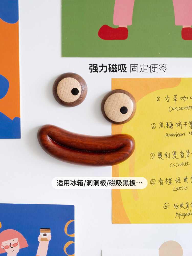 实木冰箱贴个性创意鸡腿磁贴可爱立体小巧吸磁铁家居装饰