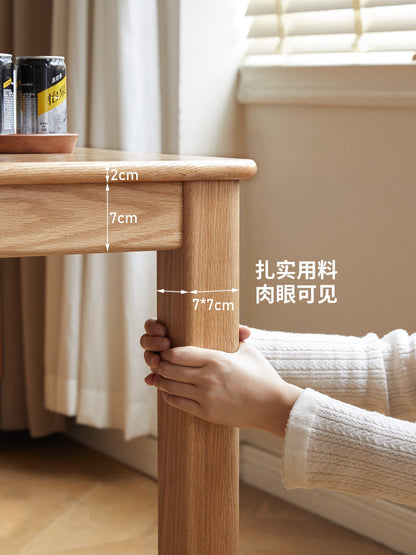 实木餐桌小户型橡木方桌现代简约餐厅正方形吃饭桌子