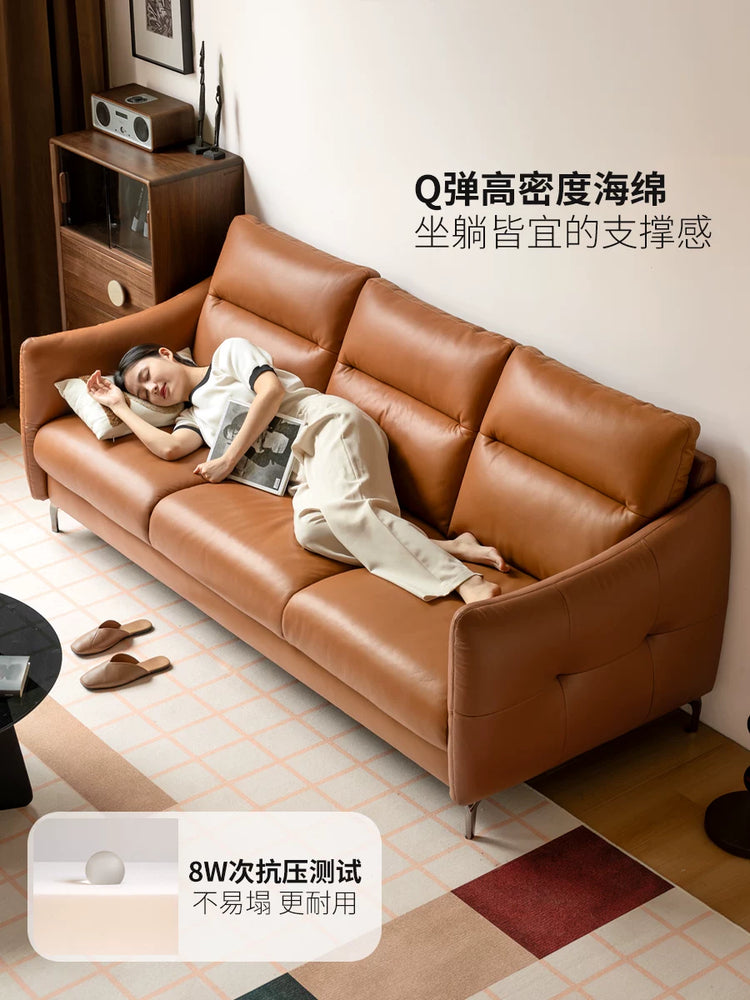 真皮沙发客厅头层牛皮三人位小户型简约小沙发