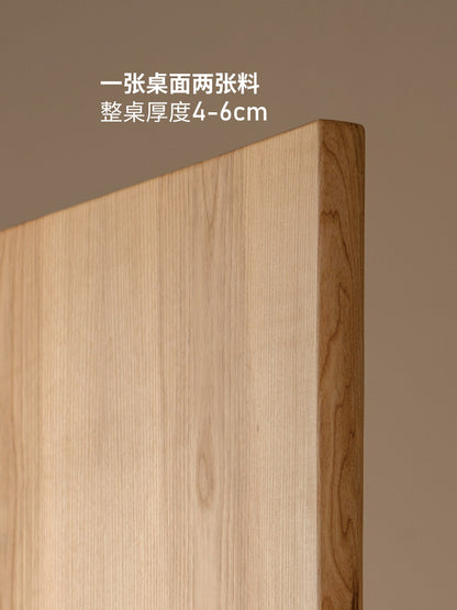 实木餐桌现代餐厅自然边山野原木大板桌白蜡木工作台