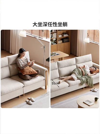 布艺沙发客厅现代轻奢科技布小户型转角沙发