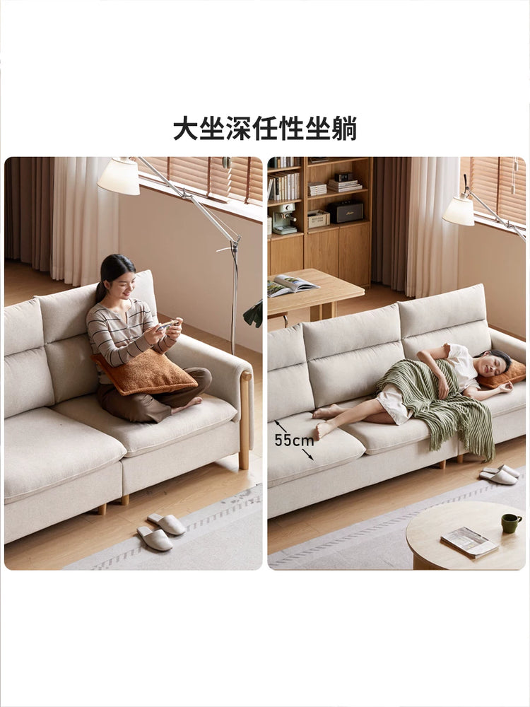 布艺沙发客厅现代轻奢科技布小户型转角沙发