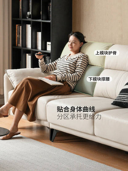 真皮沙发意式轻奢客厅头层牛皮三人位皮沙发直排沙发