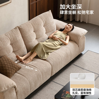 布艺沙发现代简约全拆洗大黑熊客厅四人位雪尼尔沙发