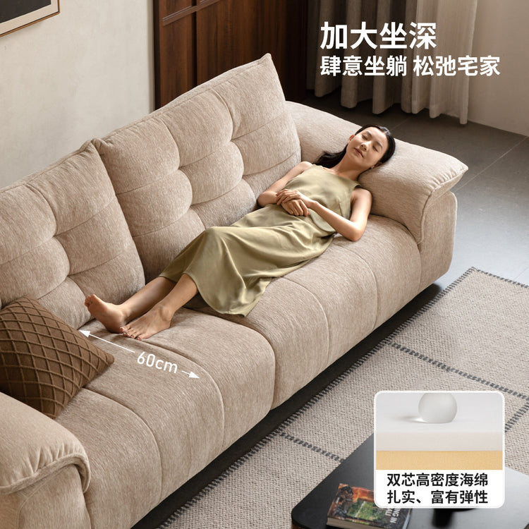布艺沙发现代简约全拆洗大黑熊客厅四人位雪尼尔沙发