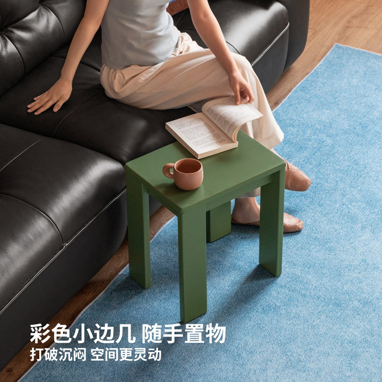 实木凳子包豪斯多巴胺板凳简约矮凳方凳餐凳木凳边几