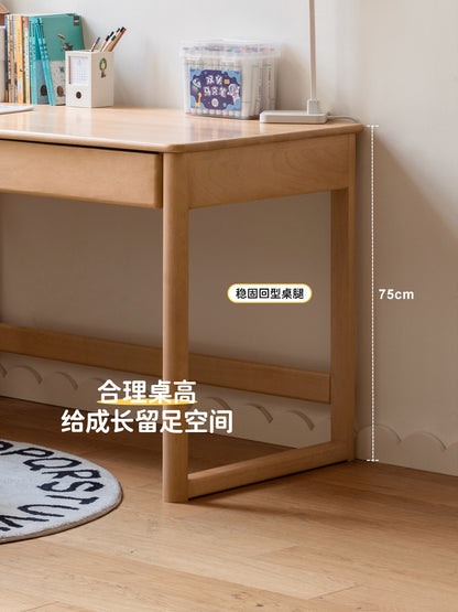 实木儿童学习桌大桌面简约书桌小学生写字桌桌椅套装