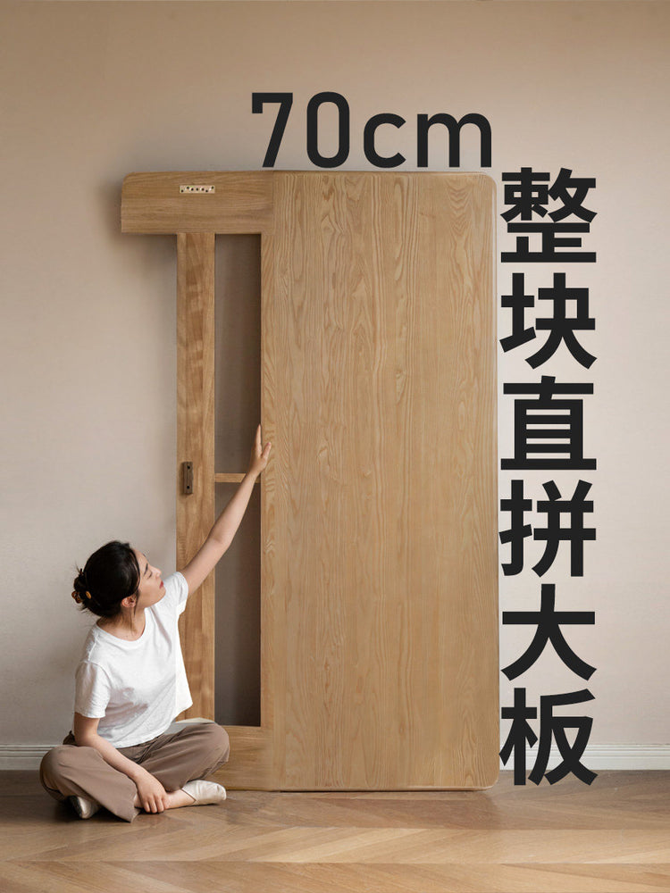 实木床简约高床头主卧床原木风大床白蜡木双人床悬浮床