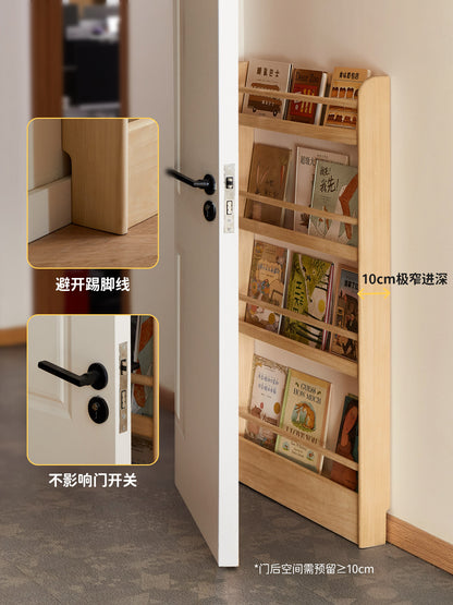 实木儿童蒙氏绘本架靠墙展示柜壁挂置物架玩具收纳架