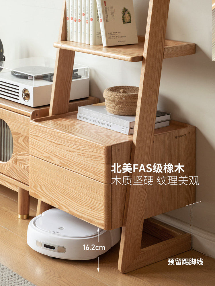 实木电视柜边柜客厅梯形沙发置物架展示柜小户型多层书架
