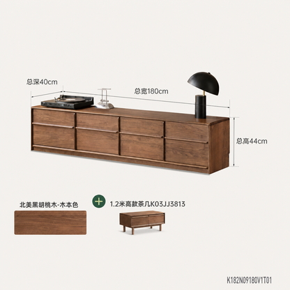 实木茶几客厅现代简约黑胡桃木茶桌小户型方形茶台