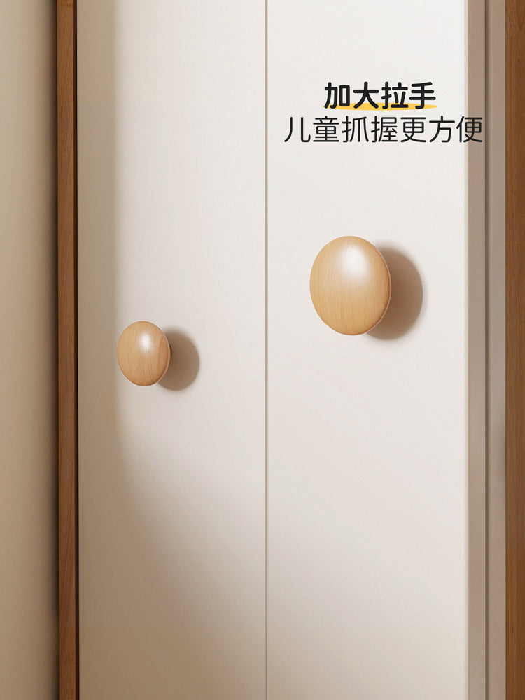 实木儿童移门衣柜储物柜小户型推拉门衣橱男孩女孩收纳柜