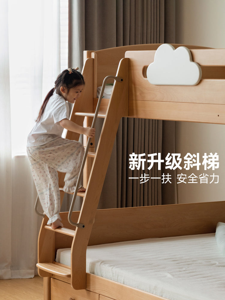 儿童床实木上下床北欧互不干扰子母床成人上下铺高低床