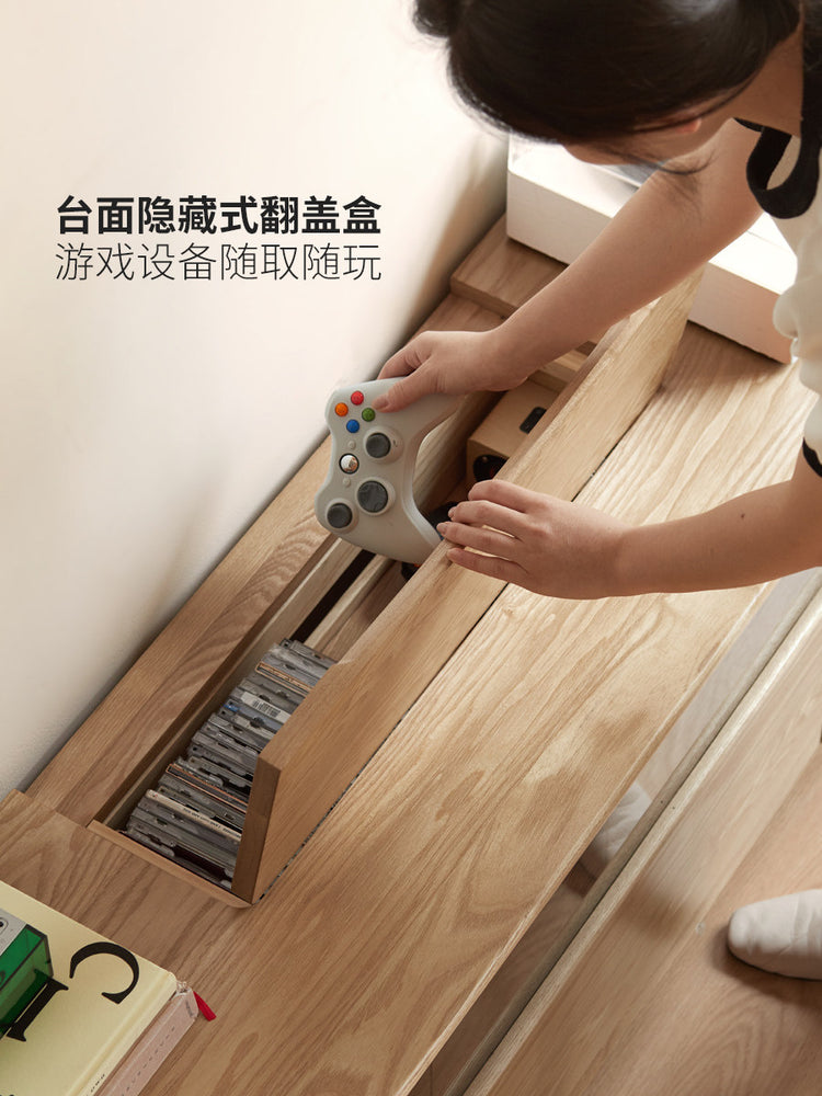 实木电视柜客厅现代简约收纳储物地柜落地带灯手办展示柜
