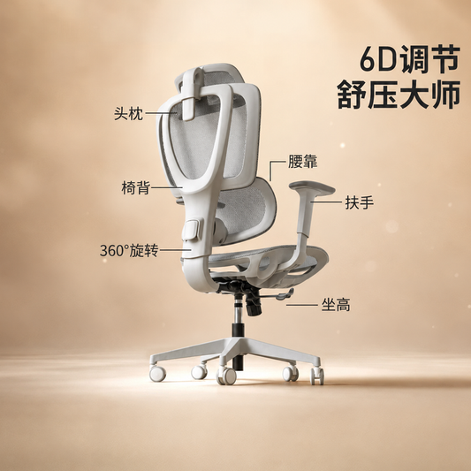电脑椅人体工学椅靠背椅书房护腰舒适办公椅学习椅