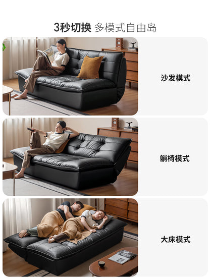 布艺沙发床客厅现代简约坐卧两用沙发小户型黑色折叠床