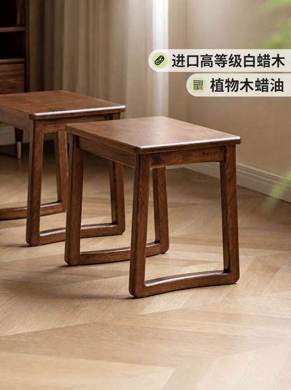 实木茶凳现代简约客厅白蜡木方凳小户型餐凳换鞋凳