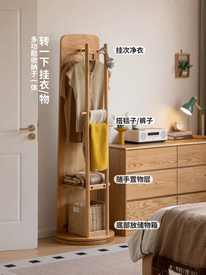 实木穿衣镜北欧家用落地镜全身镜现代简约卧室衣帽架镜子