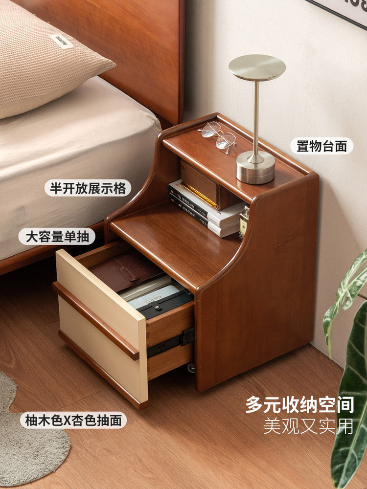 实木床头柜卧室包豪斯储物柜可移动收纳柜床边小柜子