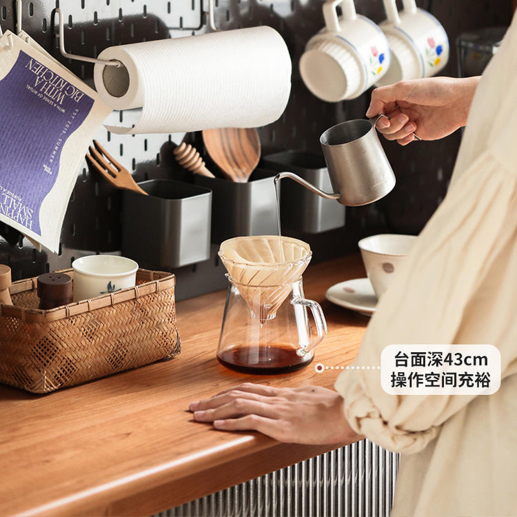 源也实木餐边柜餐厅现代简约洞洞板酒柜一体靠墙储物