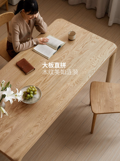 实木餐桌日式饭桌现代简约原木大板桌子设计师家具