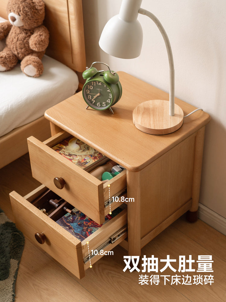 实木床头柜北欧青少年储物柜现代简约卧室床边小柜子