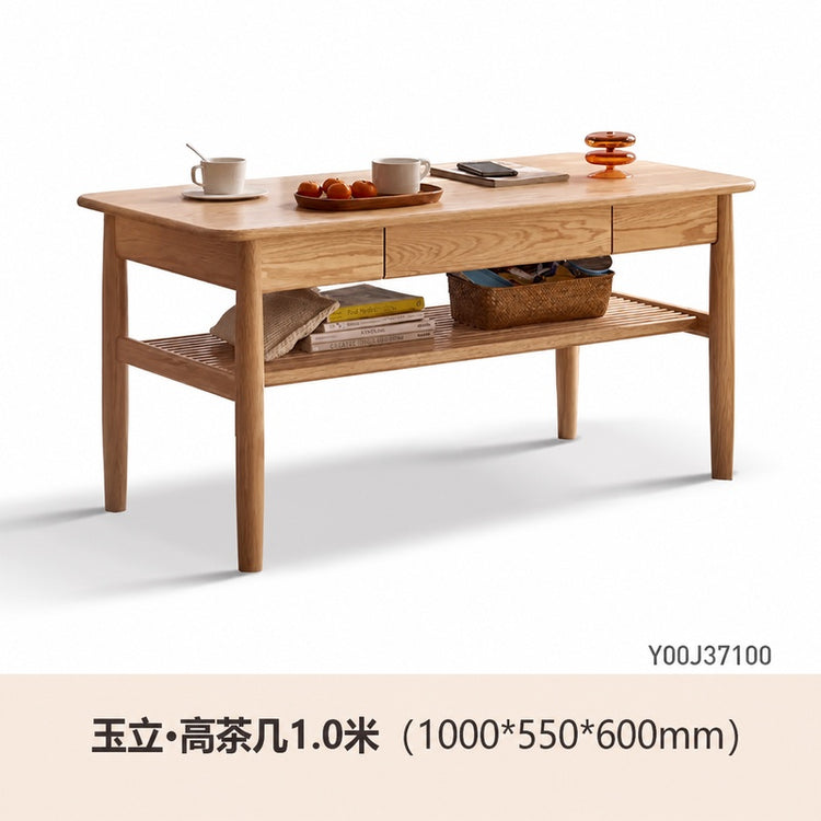 实木高茶几客厅高款茶桌日式原木小茶台简约双层餐桌