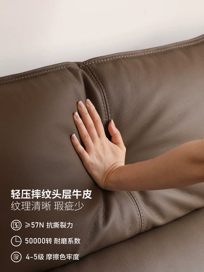 零靠墙电动客厅两用牛皮沙发多功能可调节真皮沙发