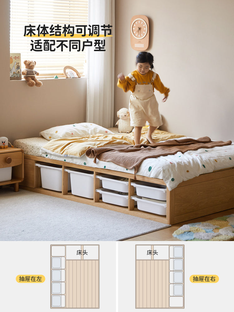 实木儿童床男孩女孩卧室储物床小户型榻榻米箱体床