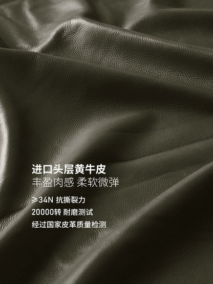 实木客厅意式轻奢歌德三人位真皮沙发黑胡桃沙发